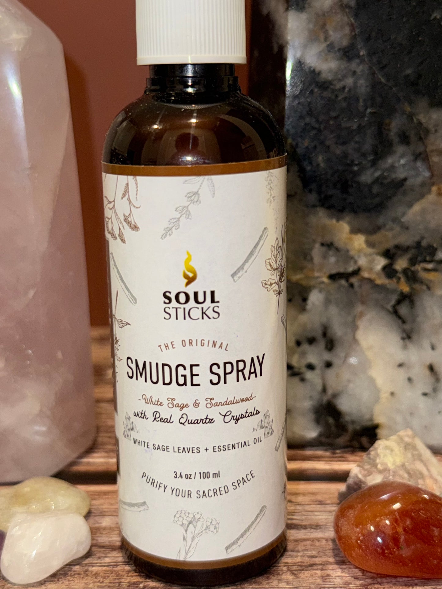 (NEW) White Sage & Sandalwood Smudge Spray-Soul Sticks (3.4oz)