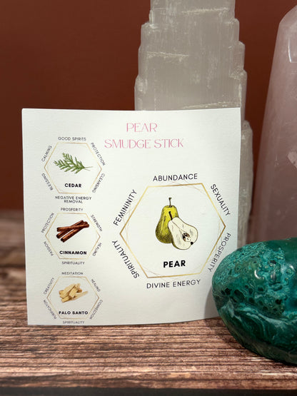Pear, Palo Santo, Juniper & Cinnamon Smudge Stick