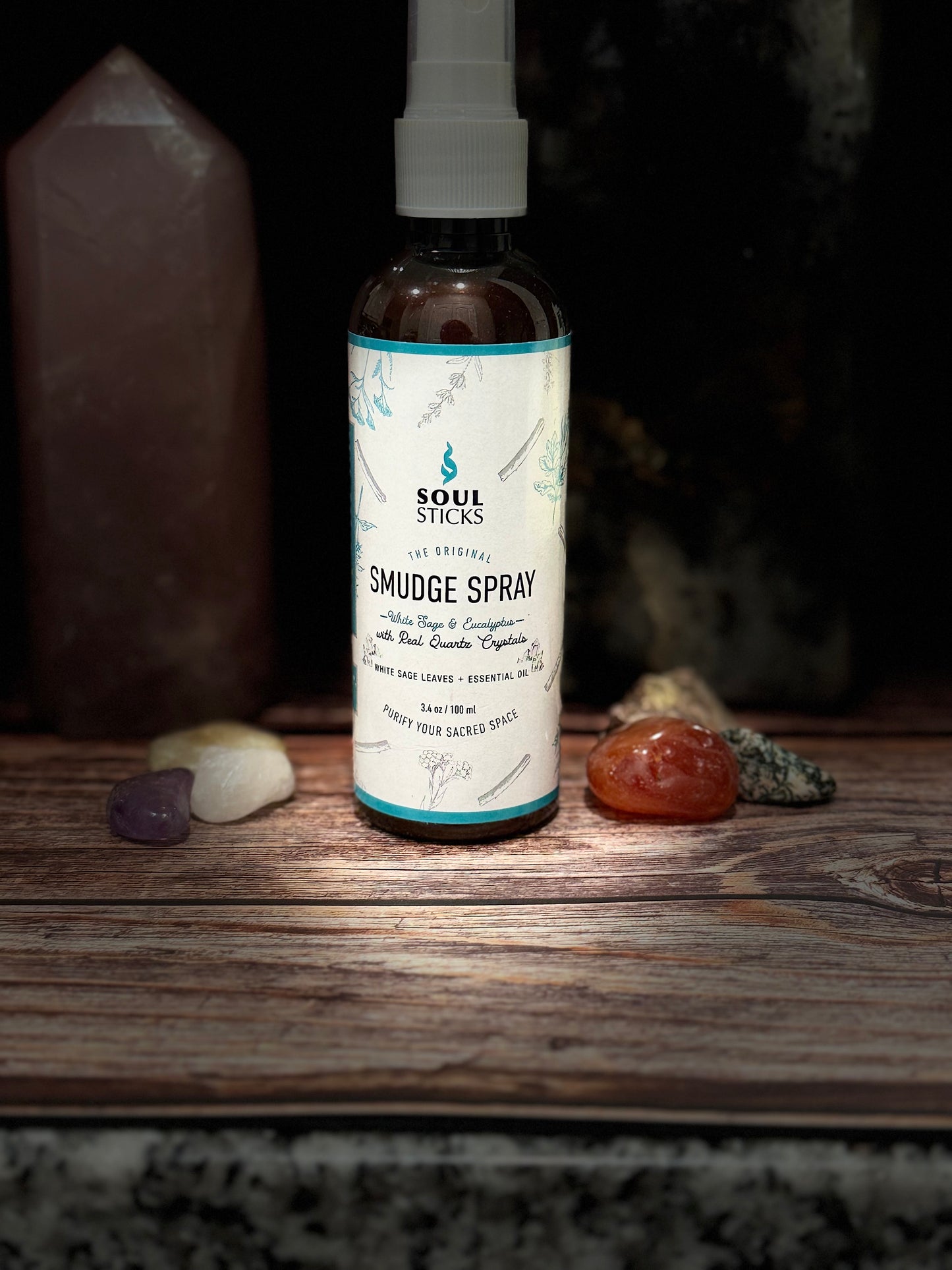 (NEW) White Sage & Eucalyptus Smudge Spray-Soul Sticks (3.4oz)