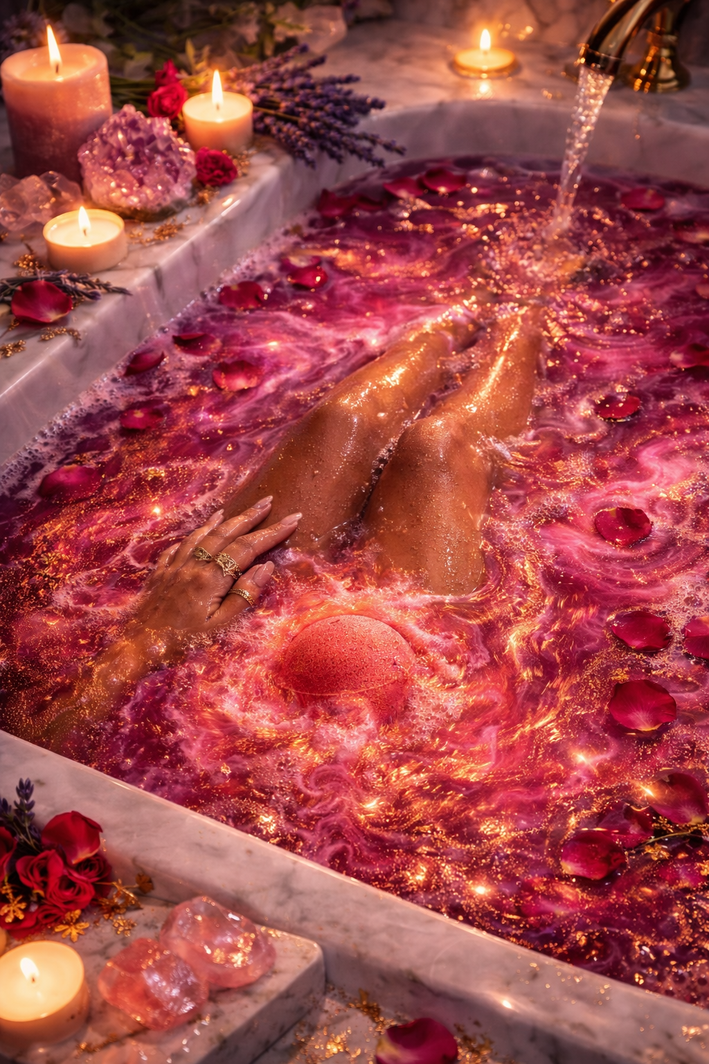 Radiant Rebirth Vegan Bath Bomb - Crystal Infused (7.04oz)