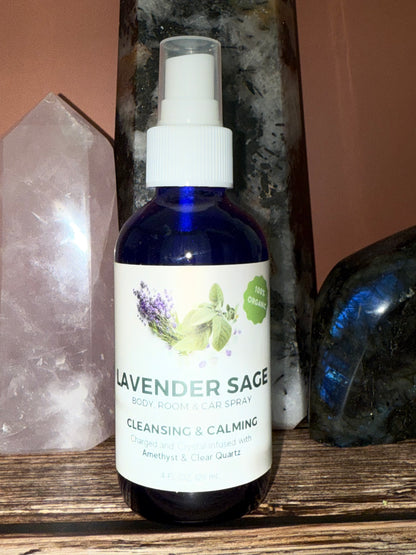 Lavender Sage Cleansing & Calming Spray (4oz)