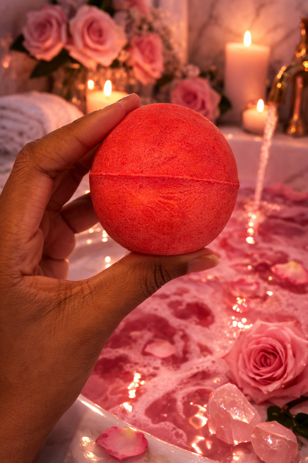 Radiant Rebirth Vegan Bath Bomb - Crystal Infused (7.04oz)