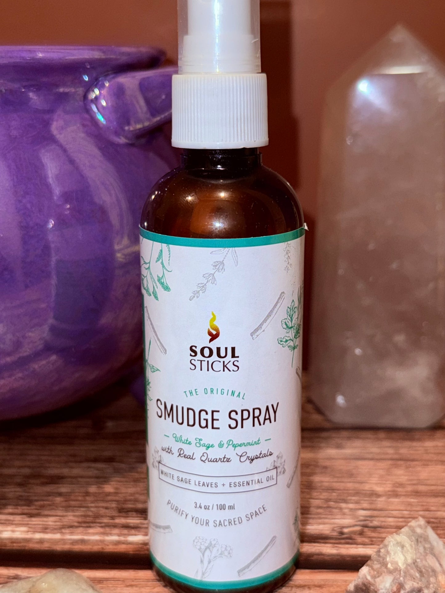 (NEW) White Sage & Peppermint Smudge Spray-Soul Sticks (3.4oz)